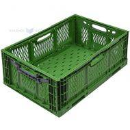 Zaļa salokāma plastmasas kaste 600x400x230mm max 45L / 20kg