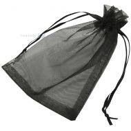 Melns organza maiss ar lentīti 11x16cm, 10gb./iepakojumā