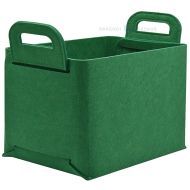 Green felt basket 36x25x28cm