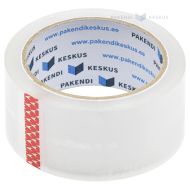 Скотч упаковочный прозрачный шириной 48мм с акриловым клеем, в рулоне 66м