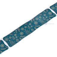 Blue-green snowflakes and trees print packaging tape 50mm wide hot-melt, 60m/roll