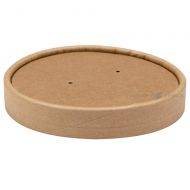 Brown lid for carton food cup diam. 97mm, 25pcs/pack