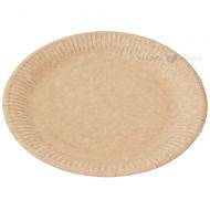 Brown paper plate diameter 18cm, 50pcs/pack