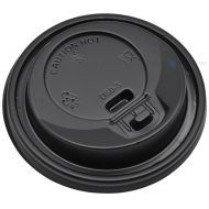 Melns aizverams vāks priekš 250ml papīra krūzēm ar diametru 80mm, 100gb./iepakojumā