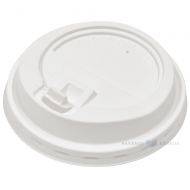 White lockable PP lid for 350ml paper cup, 50pcs/pack