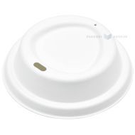 Balts papīra kupola vāks 350ml krūzei ar 90mm diametru, 50gb./iepakojumā