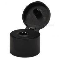 Black flip-top cork for plastic bottle diam 24mm