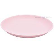 Reusable light pink plastic plate 20,8cm PP 125x machine washable
