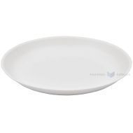 Reusable white plastic plate 20,8cm PP 125x machine washable