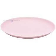 Reusable light pink plastic plate 27,4cm PP 125x machine washable