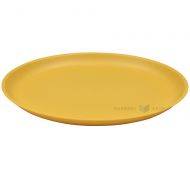 Reusable yellow plastic plate 27,4cm PP 125x machine washable