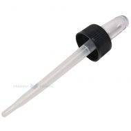 Black pipette dropper for 50ml glass bottle with diameter 18mm