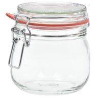 Glass jar with clamp lid Ermetico 580ml diameter 90mm