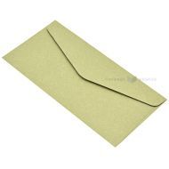 Textured surface olive green recycled paper envelopes 22x11cm, 10pcs/pack