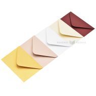 Different glittery colour paper envelope 11x7,5cm, 50pcs/pack