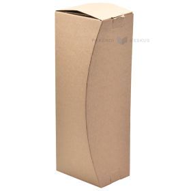 Brown corrugated carton box for wine 125x80x326mm