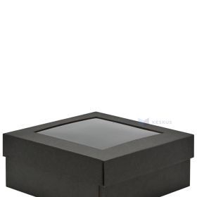 Black lid 190x190x35mm for corrugated carton box 190x190x80mm