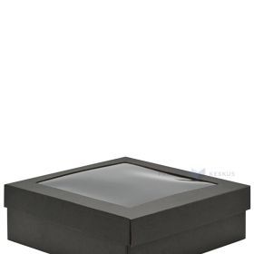 Black lid 240x240x35mm for corrugated carton box 240x240x80mm