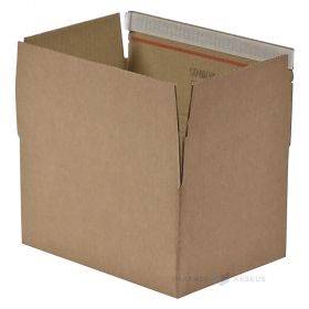Gofrētā kartona kaste ar līmes un atvēršanas sloksni un dažādiem augstumiem 229x164x120-50mm, mikrogofra, FEFCO 0711E