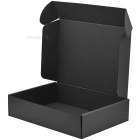 Melna mikrogofrētā kartona kaste 305x215x70mm