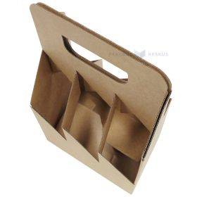 Corrugated carton box for 6 bottles 180x120x290mm diam 58mm