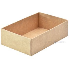 Box with transparent lid 100x65x30mm brown/white