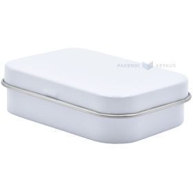 White silver inside metal box with joint lid 60x40x15mm