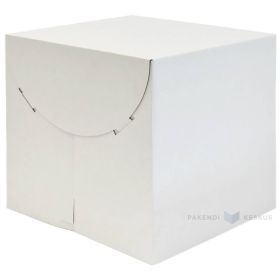 Balts vāks kūku kastei 250x250x250mm, 25gb./iepakojumā