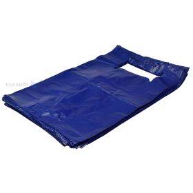 Zils plastikāta T-shirt maiss 45+25x75cm, 100gb./iepakojumā