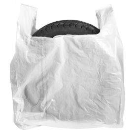 Autoriepu maisi / Balts plastikāta T-shirt maiss 80+40x120cm, 50gb./iepakojumā