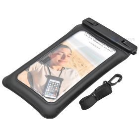 Transparent protection bag with black borders and clip PVC+ABS 12x22cm
