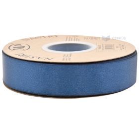 Dark blue satin ribbon 25mm wide, 50m/roll