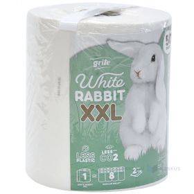 2-slāņu papīra dvielis Grite White Rabbit XXL 22,4cm platumā, 100m/rullī