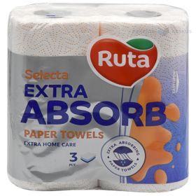3-layered paper towel Ruta Extra Absorb 22,5cm wide, 12,07m/roll 2rolls/pack
