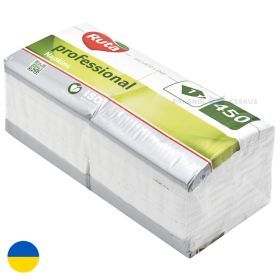 White 1-layered napkin Ruta professional 24x24cm, 450pcs/pack