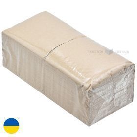 Eco brown 1-layered napkin 24x24cm, 300pcs/pack