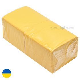 Yellow 1-layered napkin 24x24cm, 300pcs/pack
