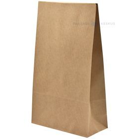 Brown gift bag with glue strip 27x10x46,5cm