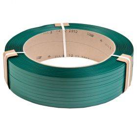 Polyester strap 15mm wide tensionforce 440kg, 1500m/roll