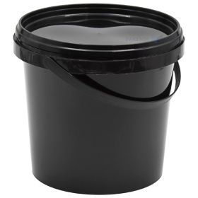 Melns spainis ar melnu vāku un rokturi 1000ml / 1l