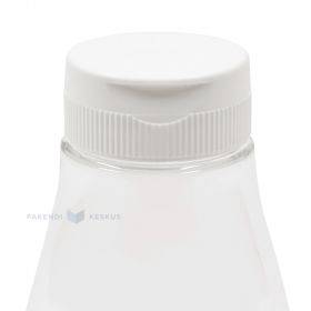 Balts korķis ar silikona membrānu plastmasas pudelei diametrs 38mm