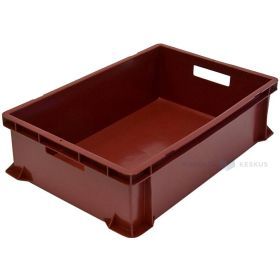 Dark red plastic crate for food max 27L / 20kg