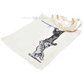 ''Two cats'' print textile bag with double handles 40x45cm thickness 240g/m2