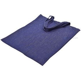 Dark denim textile bag with handles 40x45cm thickness 280g/m2