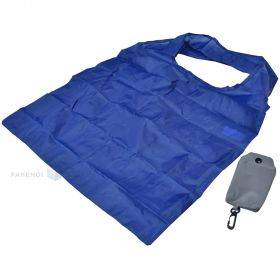 Zils salokāms maiss ar mazāku reflektējošu somiņu 45x65cm
