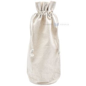 Kokvilnas maiss ar auklu pudelei diam. 10cm augstums 30cm