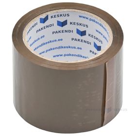 Brown packaging tape 76mm wide acrylic, 66m/roll
