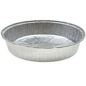 Rounded aluminium foil tray diameter 230mm height 40mm 1350ml