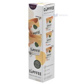 Brown edible coffee cup from bicquit 220ml with diameter 75mm, 12pcs/box