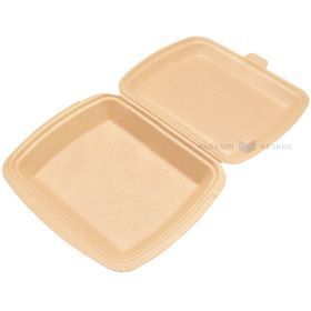 Brown 1-compartment thermo container XPP 241x206x69mm, 125pcs/pack